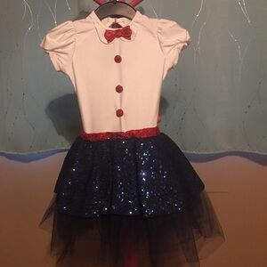 Beautiful white and blue fluffy dress for girls(age8-11)